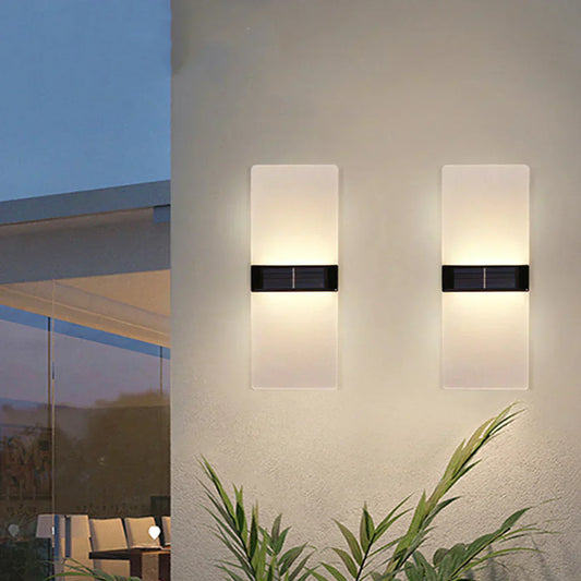 SolarWallGlow Applique murale - Lampe solaire élégante pour éclairage extérieur