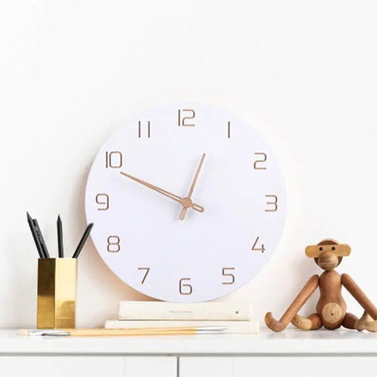 ScandiTime - Horloge Murale 3D en Bois Nordique pour Élégance Scandinave