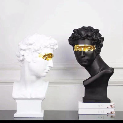 Floroux Bust with Golden Accent | Classic Sculpture | Exclusive Home Decor