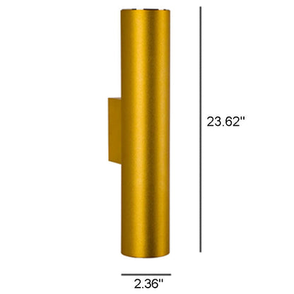 Floroux Applique Murale en Aluminium Cylindrique | 2 ampoules | Design Moderne | Intérieur & Extérieur