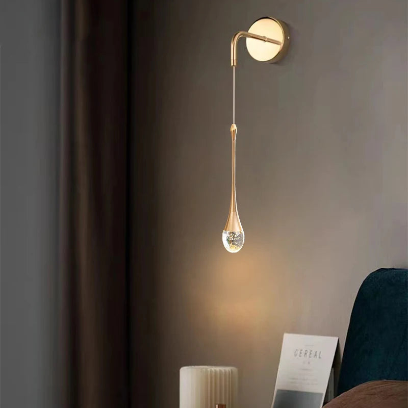 Élégante Lampe Murale en Forme de Goutte - Luxe pour Votre Intérieur