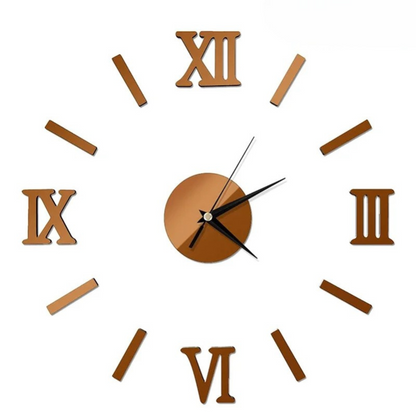 RomanTime Horloge 3D - Décoration Murale DIY Moderne