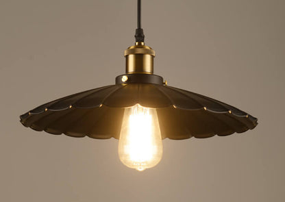 Floroux Applique Suspendue Vintage Industrielle | Abat-jour en Fer | Design 1 Lumière | Éclairage Rétro pour Espaces de Vie