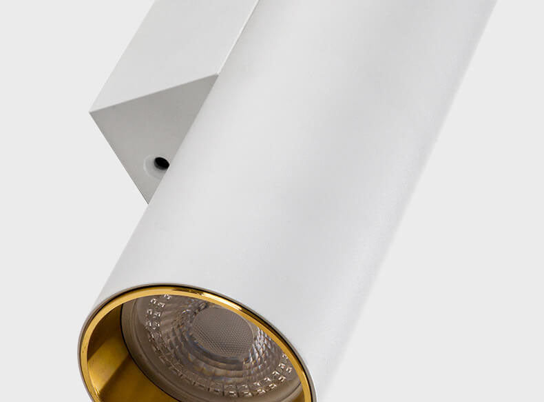 Floroux Applique Murale en Aluminium Cylindrique | 2 ampoules | Design Moderne | Intérieur & Extérieur