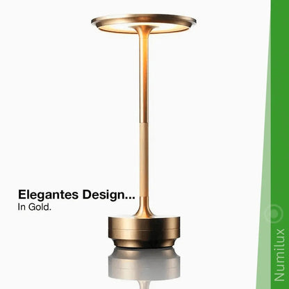 NumiLux Lampe de table rechargeable étanche et élégante