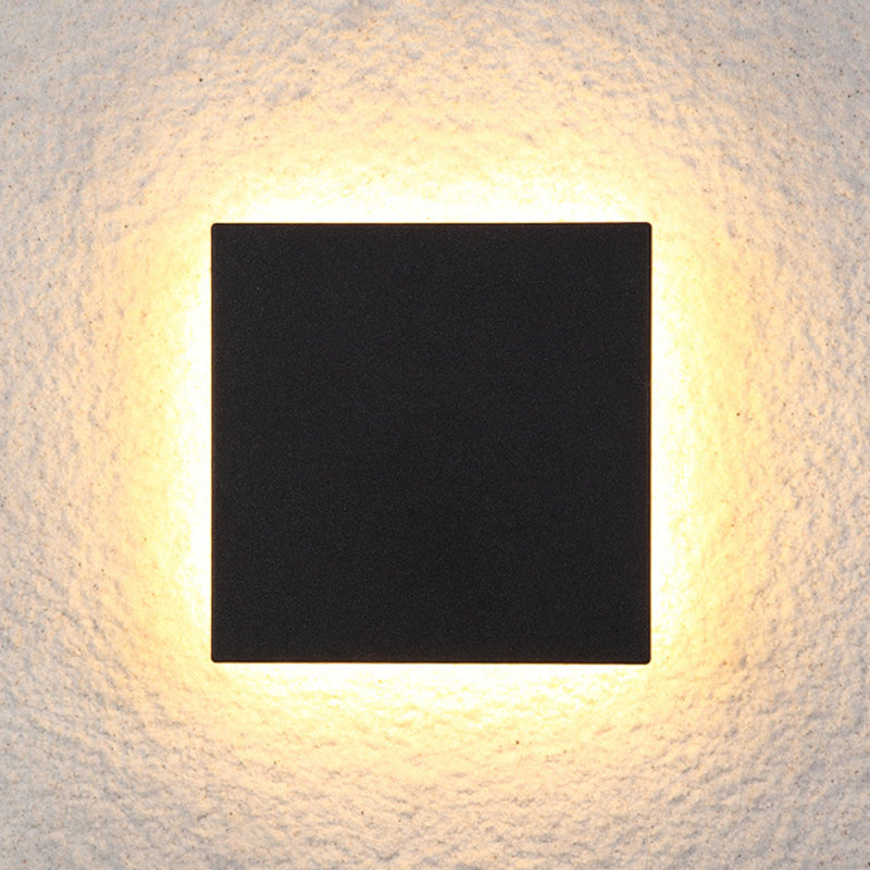 Floroux - Applique LED moderne élégante en métal noir pour intérieur et extérieur