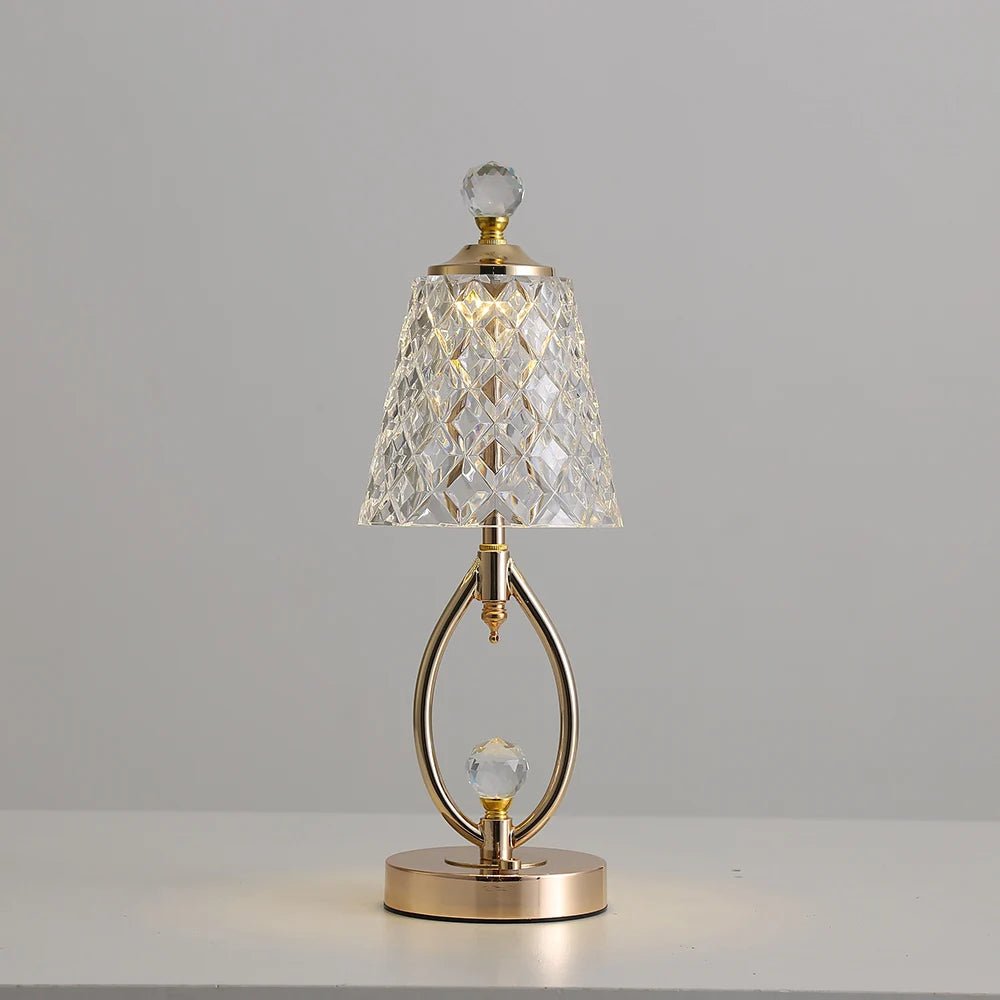 Lampe de table en cristal doré Floroux