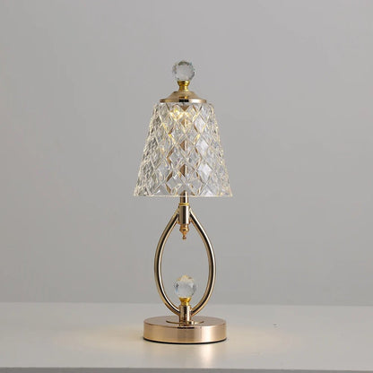 Lampe de table en cristal doré Floroux