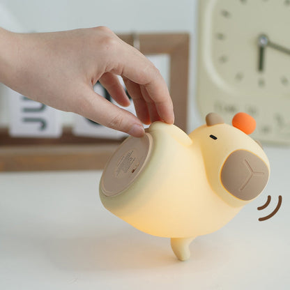 Lampe de nuit LED Capybara en silicone souple et amusante - Cadeau parfait pour les enfants et les filles