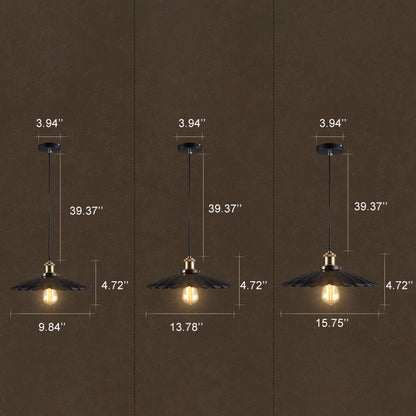 Floroux Applique Suspendue Vintage Industrielle | Abat-jour en Fer | Design 1 Lumière | Éclairage Rétro pour Espaces de Vie