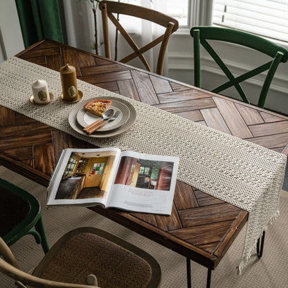 Chemin de table tricoté uni