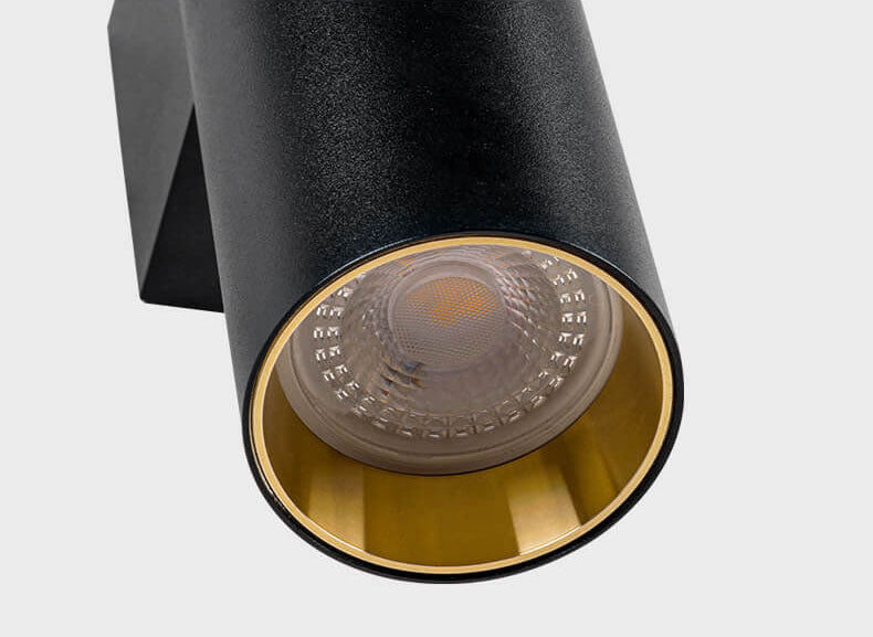 Floroux Applique Murale en Aluminium Cylindrique | 2 ampoules | Design Moderne | Intérieur & Extérieur