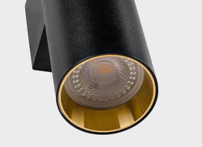 Floroux Applique Murale en Aluminium Cylindrique | 2 ampoules | Design Moderne | Intérieur & Extérieur