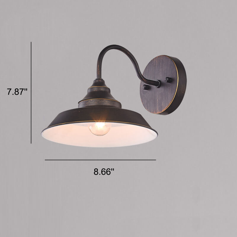 Floroux Applique Murale Industrielle Vintage | Design en Fer | 1/2-flamme | Ambiance Rustique