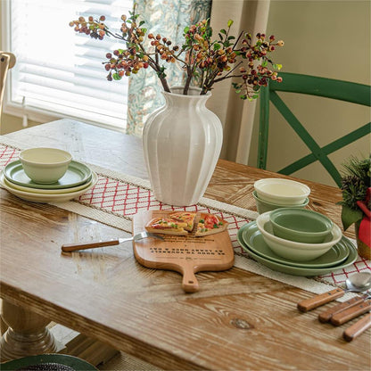 Couverture de table en corde de chanvre tissée à motif géométrique