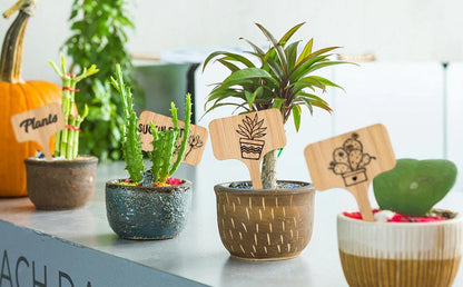 Floroux Wooden Plant Labels | Environmentally Friendly | Perfect for Garden & Balcony | Marker Labels for Plants