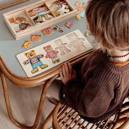 DressUpBear - Puzzle en bois créative pour enfants