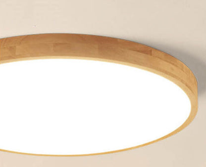 Floroux Round LED Ceiling Light | Ultra-Thin | Solid Wood | Scandinavian Design for Living Spaces