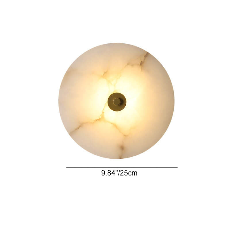 Floroux Applique LED Ronde | Design en Marbre de Luxe & Acrylique | Lumière Chaude | Moderne & Élégant pour Salon & Chambre