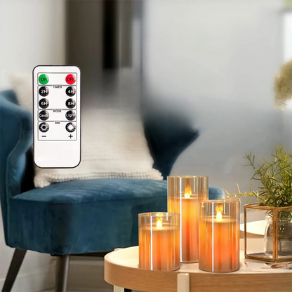 Floroux - Ensemble de bougies LED clignotantes Premium pour une ambiance sans effort