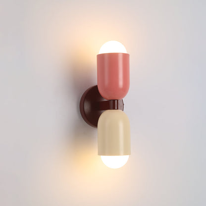 Applique Murale LED Morandi Moderne 2 Flammes Noire Intérieur/Couloir Métal