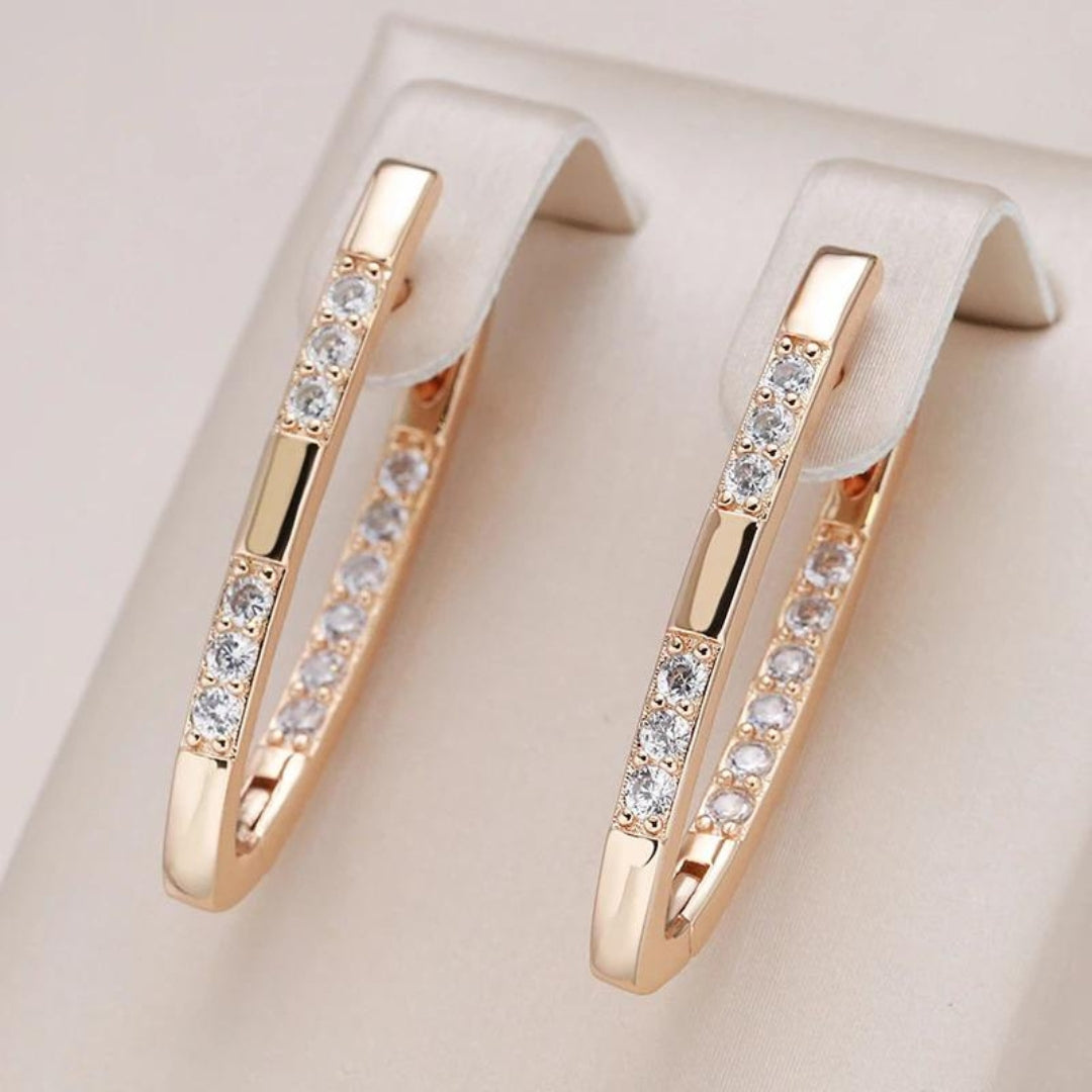 Boucles d'oreilles Celeste – Boucles d'oreilles en zirconium élégantes pour vêtements de soirée