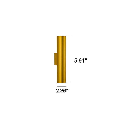 Floroux Applique Murale en Aluminium Cylindrique | 2 ampoules | Design Moderne | Intérieur & Extérieur
