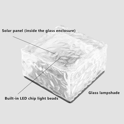 Floroux Solar LED Lumière Encastrée au Sol | Étanche | Effet Verre | Éclairage de Jardin en Plusieurs Couleurs