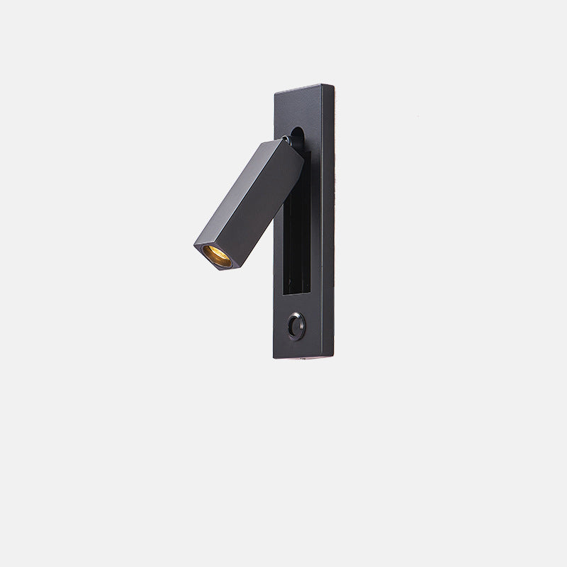 Floroux Applique Murale LED Minimaliste | Design Rectangulaire en Aluminium | Avec Interrupteur et Option USB