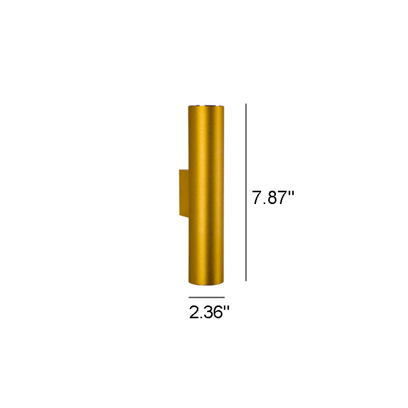 Floroux Applique Murale en Aluminium Cylindrique | 2 ampoules | Design Moderne | Intérieur & Extérieur