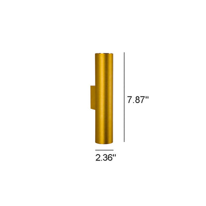 Floroux Applique Murale en Aluminium Cylindrique | 2 ampoules | Design Moderne | Intérieur & Extérieur