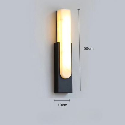 Floroux - Élégante applique LED au design marbré avec une lumière chaude