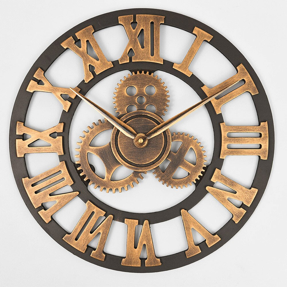 Horloge murale dorée luxueuse Floroux