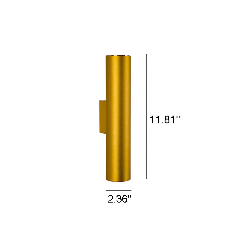 Floroux Applique Murale en Aluminium Cylindrique | 2 ampoules | Design Moderne | Intérieur & Extérieur