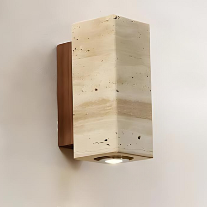 Floroux - Applique murale élégante en marbre travertin au design moderne