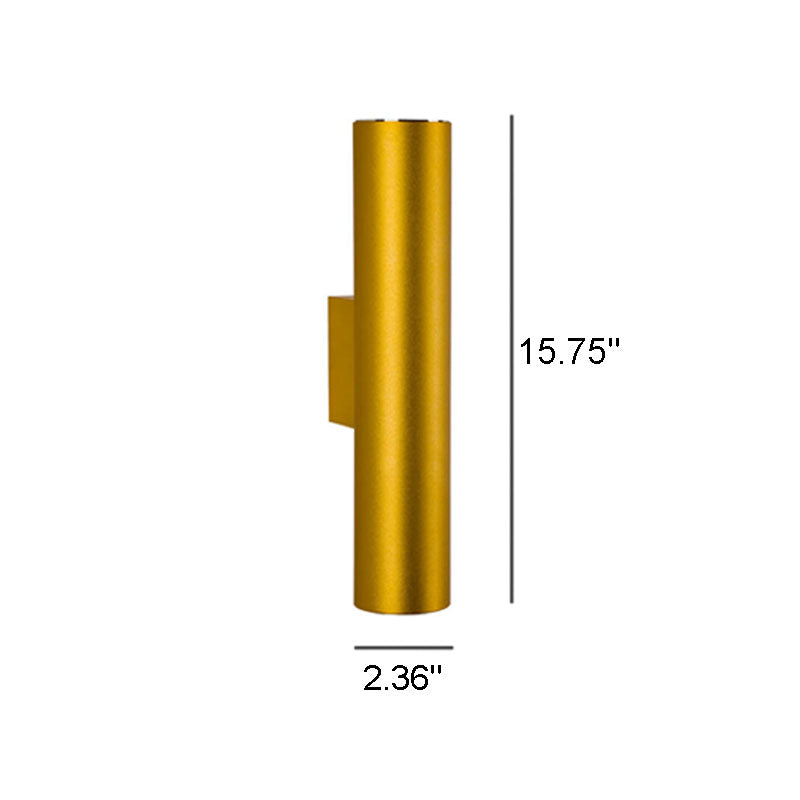 Floroux Applique Murale en Aluminium Cylindrique | 2 ampoules | Design Moderne | Intérieur & Extérieur