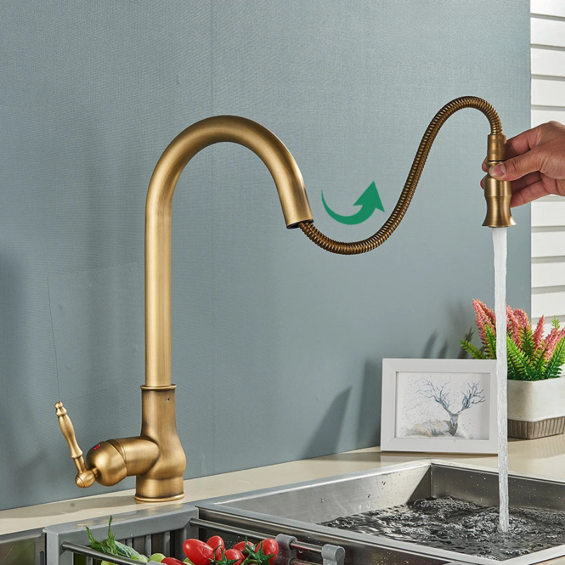 VintageTap – Robinet de cuisine rétro avec finition en laiton