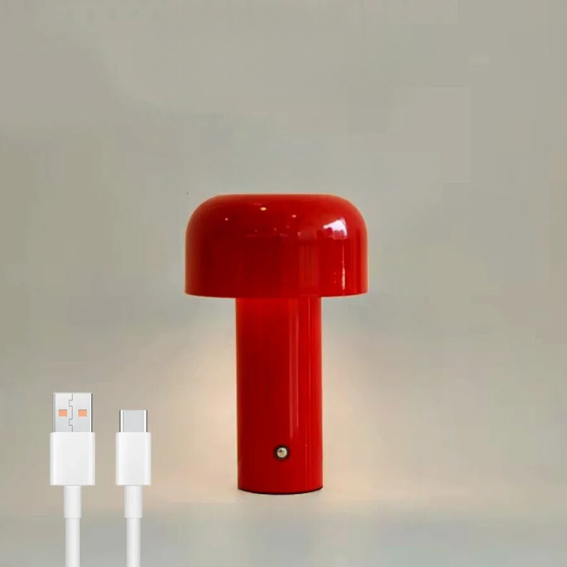 Floroux - Lampe de table LED champignon rechargeable pour une atmosphère cosy
