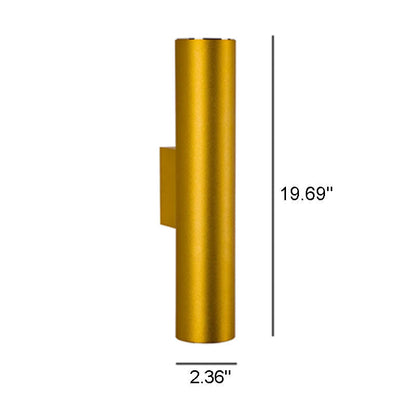 Floroux Applique Murale en Aluminium Cylindrique | 2 ampoules | Design Moderne | Intérieur & Extérieur