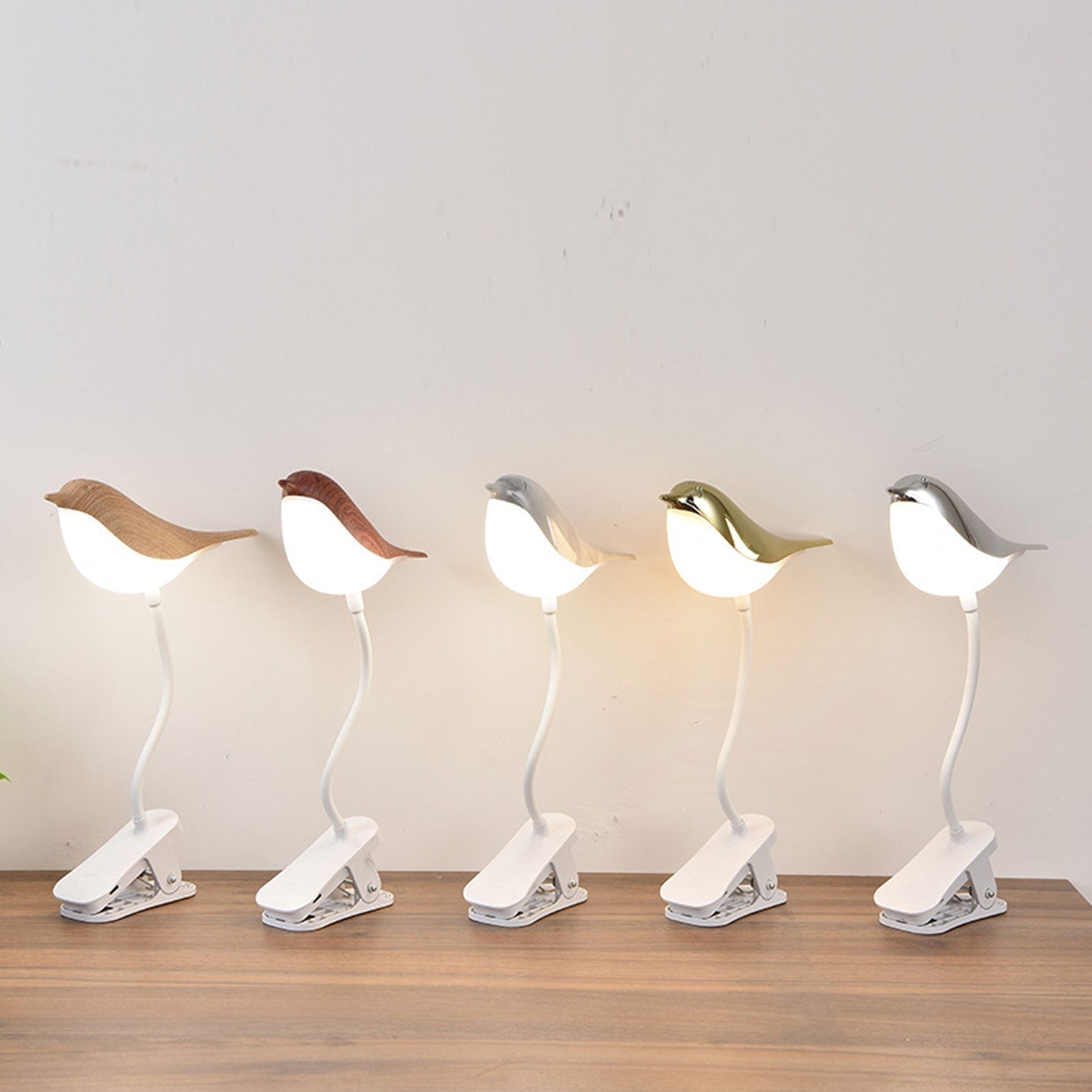 Floroux LED Table Lamp Nordic | USB Charge | Night Light with Bird Clip | Modern Design