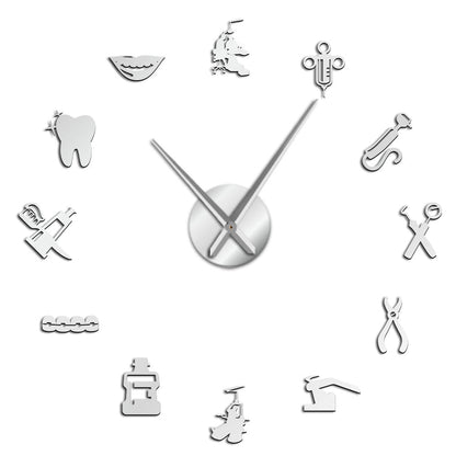 Floroux Élégance - Horloge Murale Élégante pour le Cabinet Dentaire