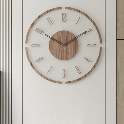 Horloge murale en bois minimaliste Floroux dans le style scandinave