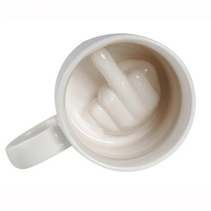 Floroux Doigt du milieu Tasse en céramique | Idée cadeau amusante | Tasse de haute qualité | Bureau & Maison