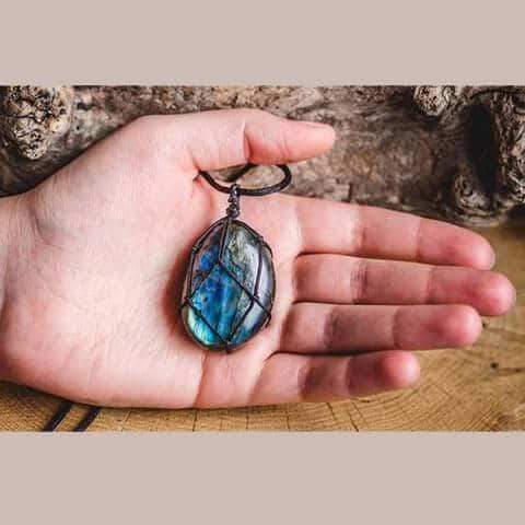 Collier Aris DragonHeart - Bijou en Labradorite Mystique