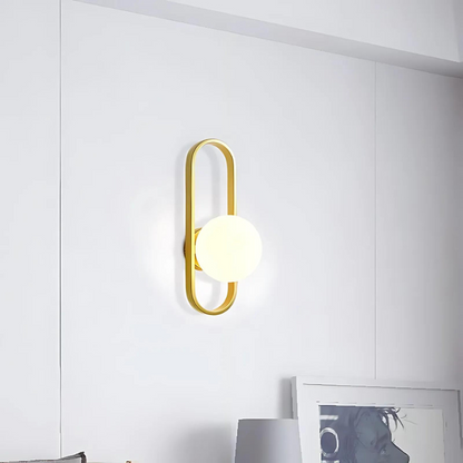 Floroux - Applique murale élégante avec une sphère en verre harmonieuse et une touche moderne