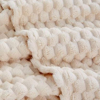 Floroux - Couverture multifonctionnelle en motif rayé 3D