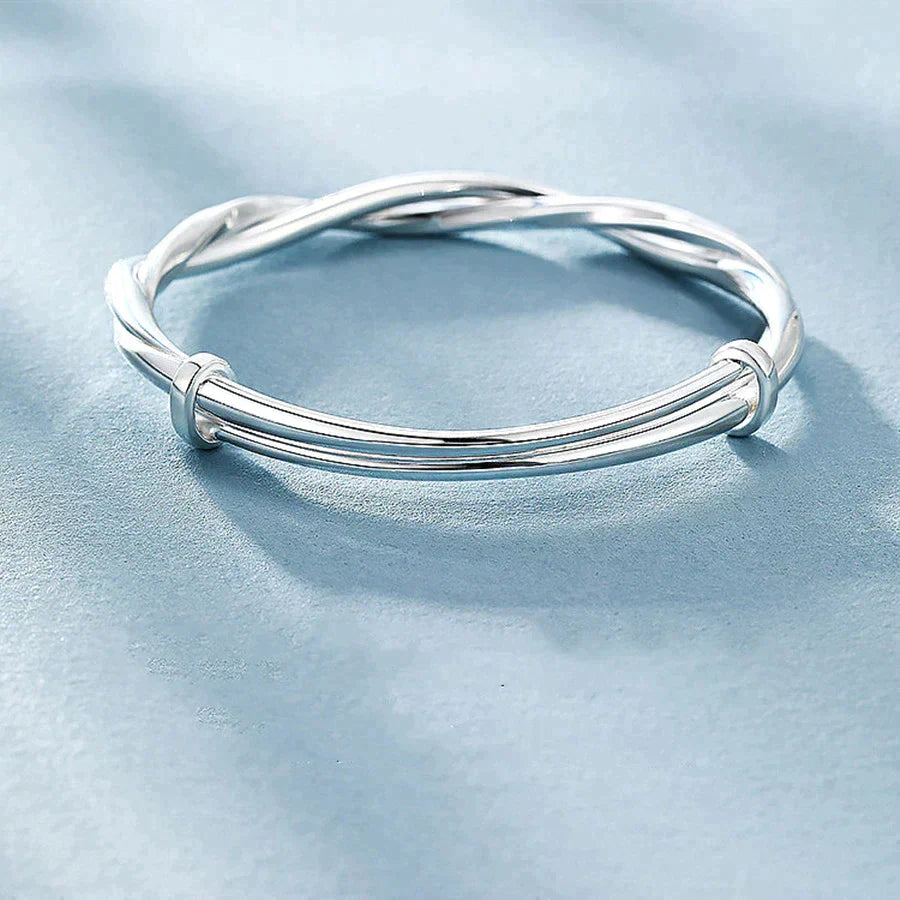 Bracelet en Argent Tordu Élégante