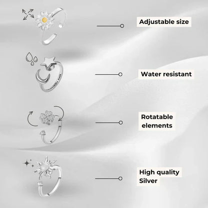 CalmRing Nua - Bague élégante pour le stress et l'anxiété