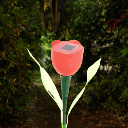 Floroux | Lampe Tulipe Solaire Élégante pour le Jardin