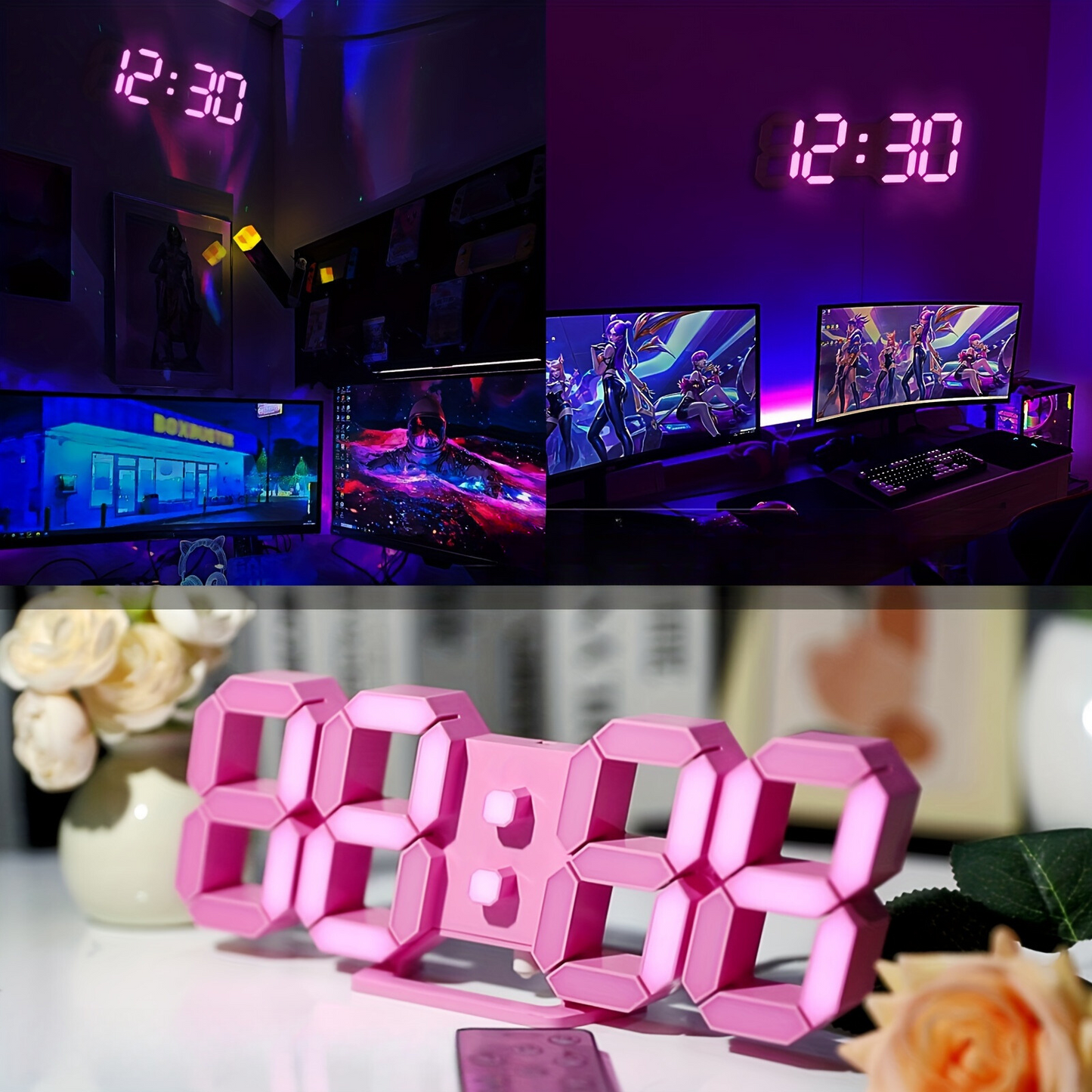 LuxTime – Réveil LED numérique élégant avec atténuation